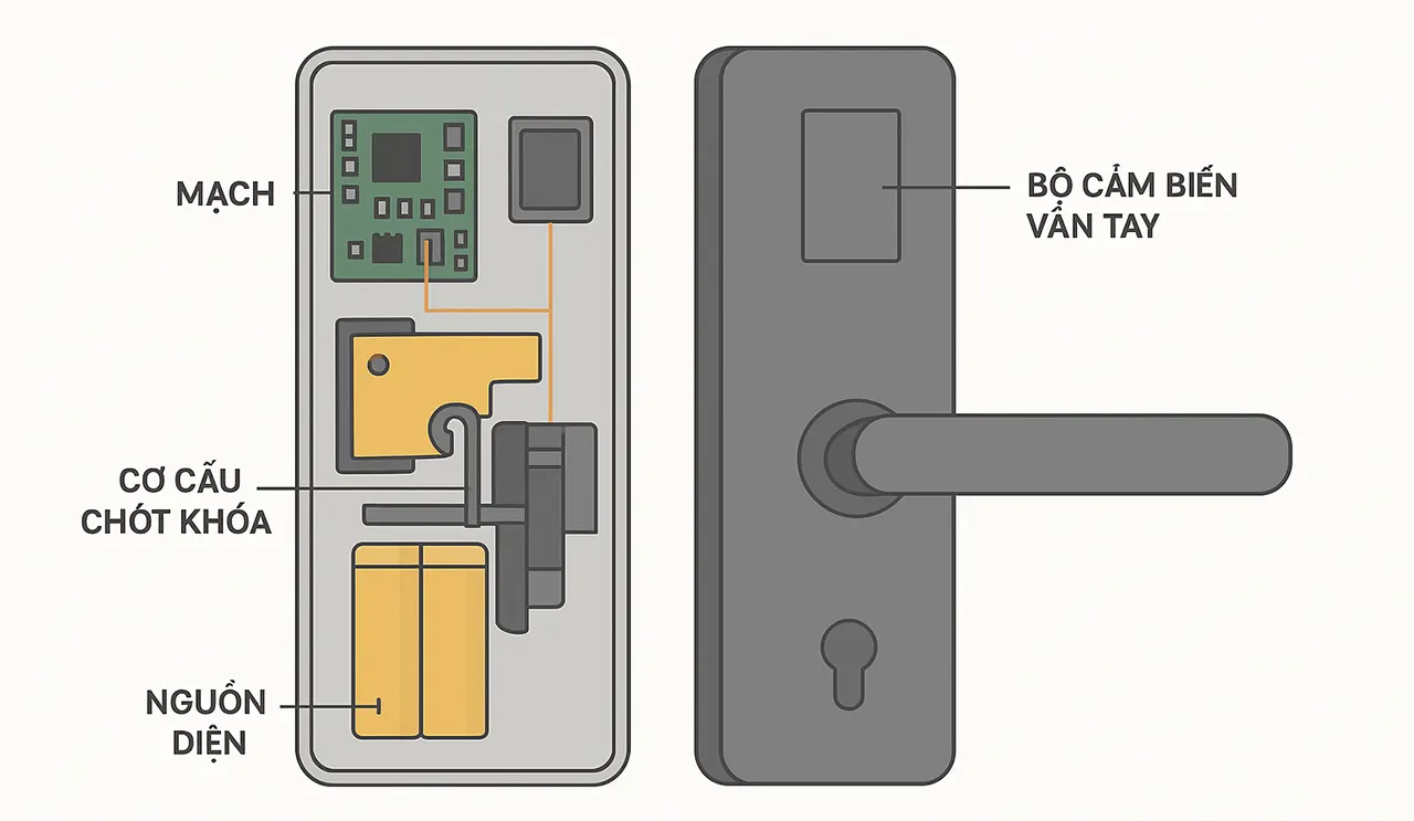 Cấu tạo khóa vân tay
