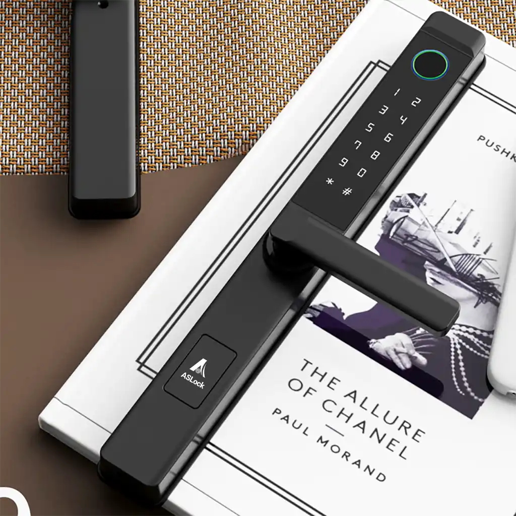 ASLock AN003AO – Khóa vân tay chống nước cho cửa khung hẹp và cửa lưới