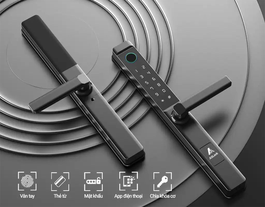 ASLock AN003AO – Khóa vân tay chống nước cho cửa khung hẹp và cửa lưới