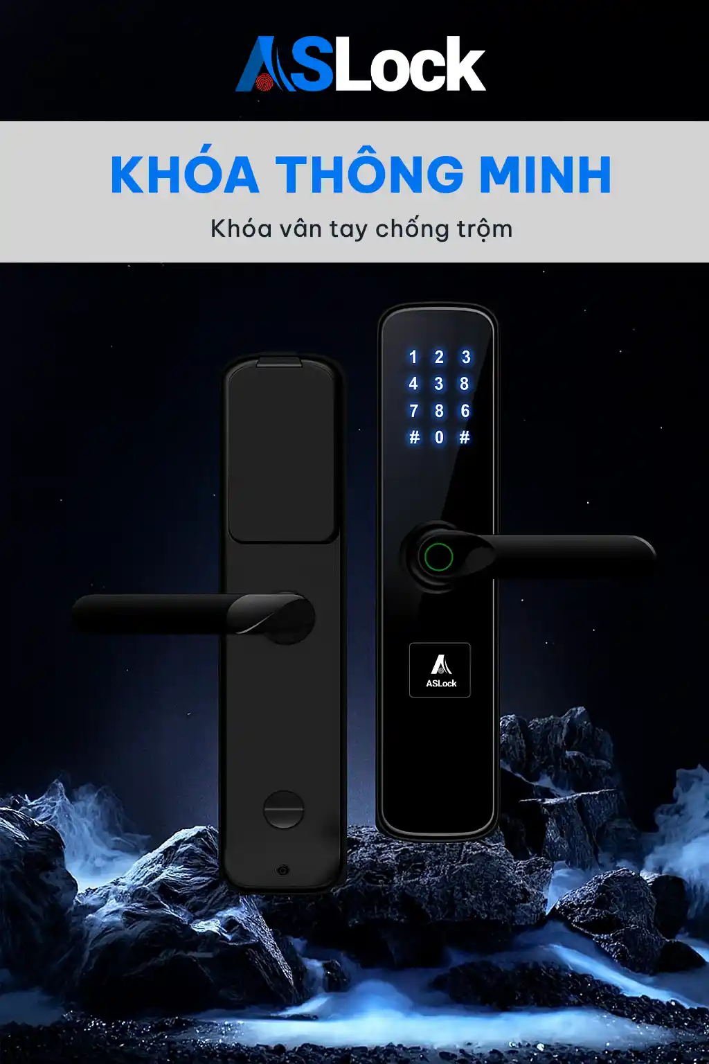 Khóa vân tay chống trộm ASLock AF026 – Giải pháp an ninh thông minh cho cửa gỗ hiện đại