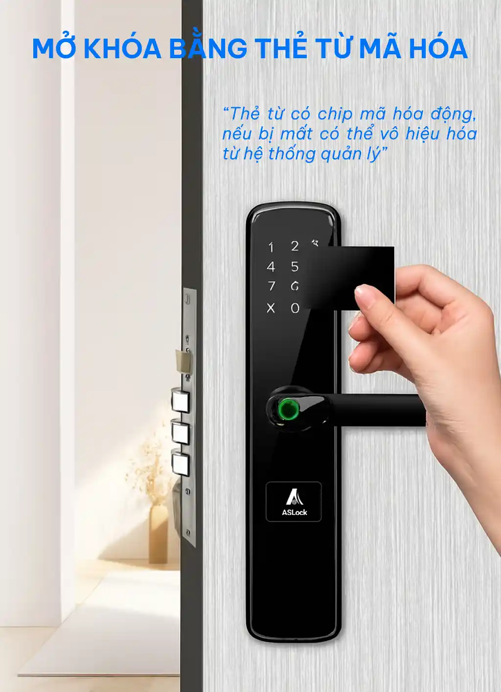 Khóa vân tay chống trộm ASLock AF026 – Giải pháp an ninh thông minh cho cửa gỗ hiện đại