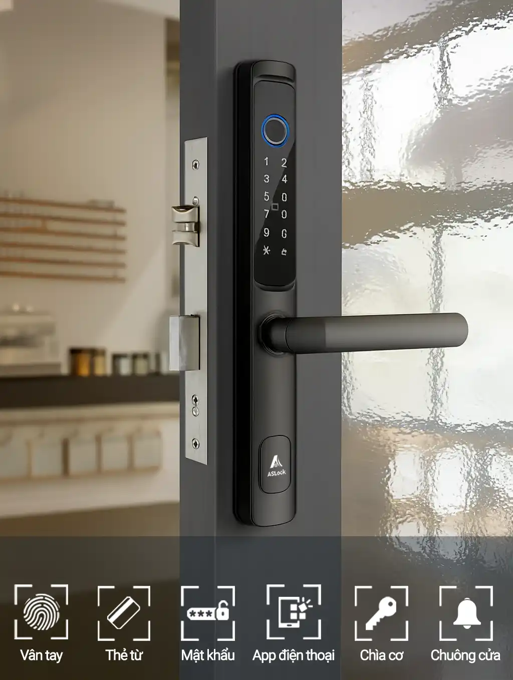 Khóa vân tay AA511 cho cửa nhôm – Giải pháp bảo mật cao cấp, tiện nghi và sang trọng